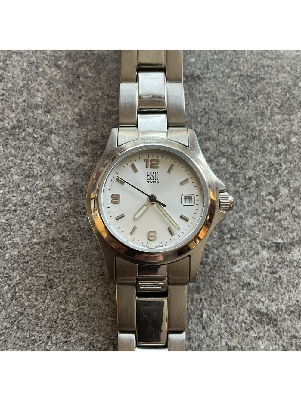 Beautiful ESQ Women’s Swiss Made Watch E5054 27mm Stainless Steel Case/Band B-N